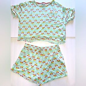 DISNEY Mickey Mouse Women’s Pajamas, Colorful, Top and Bottom Shorts. Size XL.
